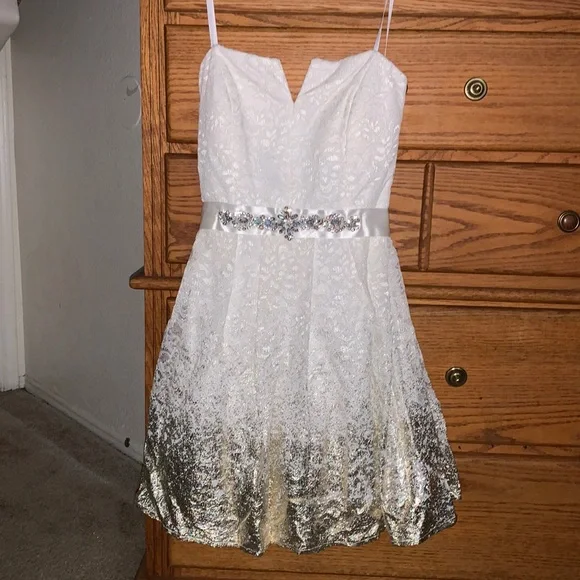 sachin and babi light blue dress Poly USA 8960